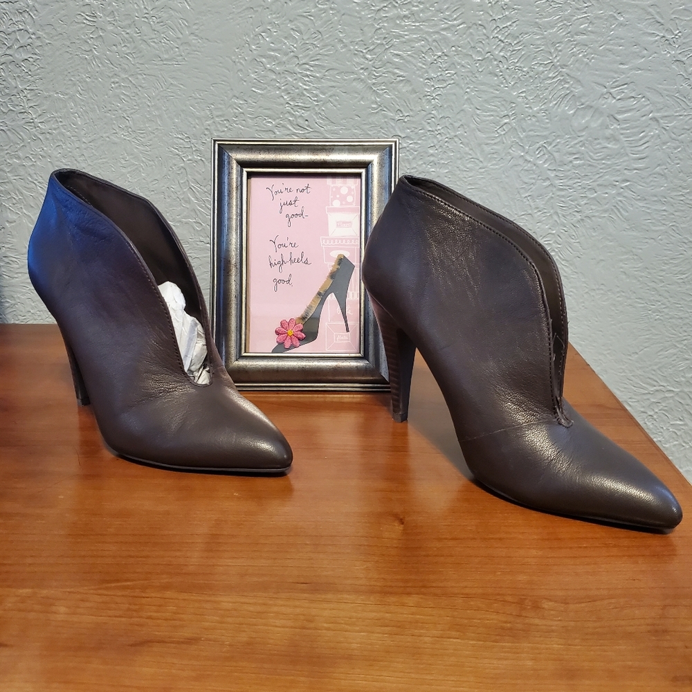 Brown Leather Booties